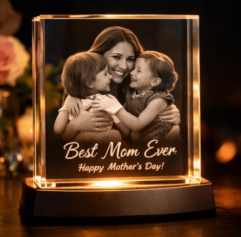 Personalized Crystal Gift for Mom 💖(Photo Upload)