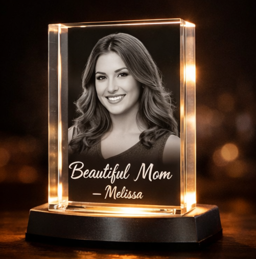 Personalized Crystal Gift for Mom 💖(Photo Upload)