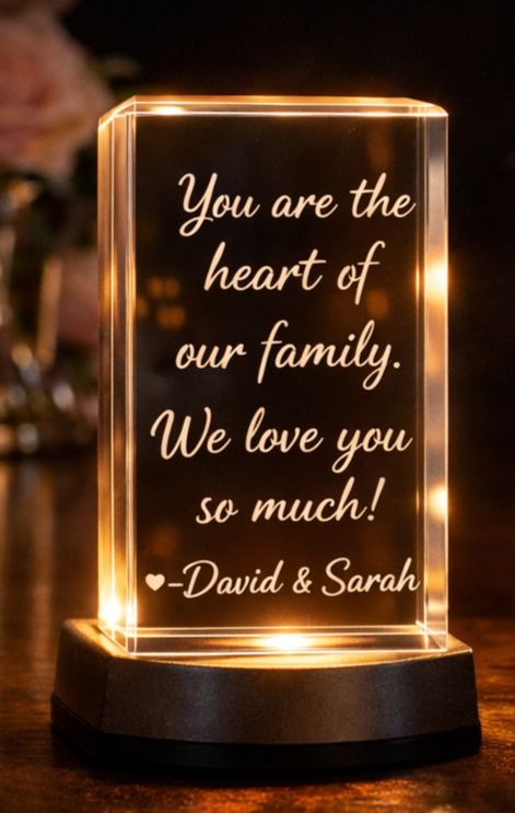 Personalized Crystal Gift for Mom 💖 Message Only