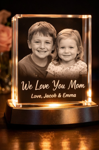 Personalized Crystal Gift for Mom 💖(Photo Upload)